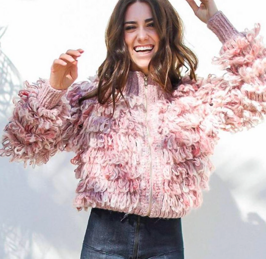 Hand Knit Alpaca Cropped Cardigan | Slouchy Women's Coat