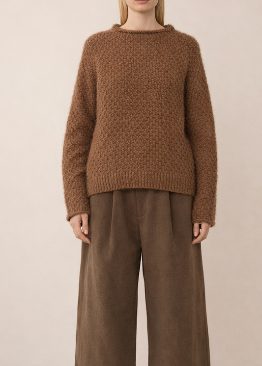 Chunky Knit Alpaca Sweater Dress | Oversized Wool Knitwear
