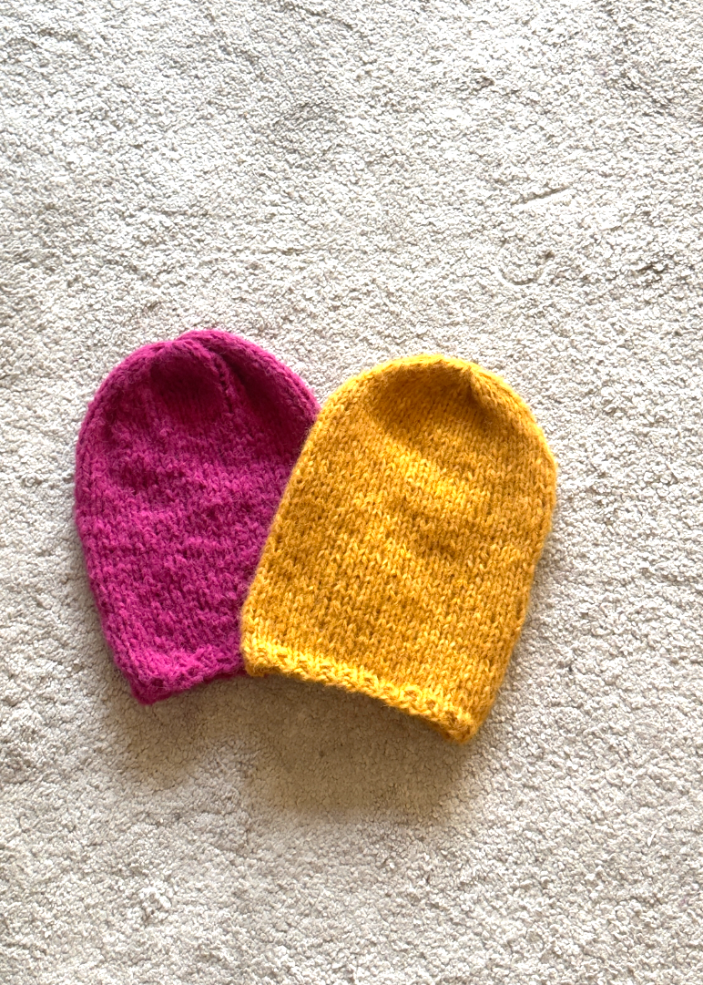 Hand Knit alpaca slouch set of two hats| Women’s chunky knit beanie set, eco-friendly