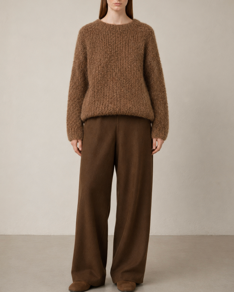 Hand Knit Alpaca Chunky Turtleneck Sweater | UNISEX Oversized Knitwear Alpaca