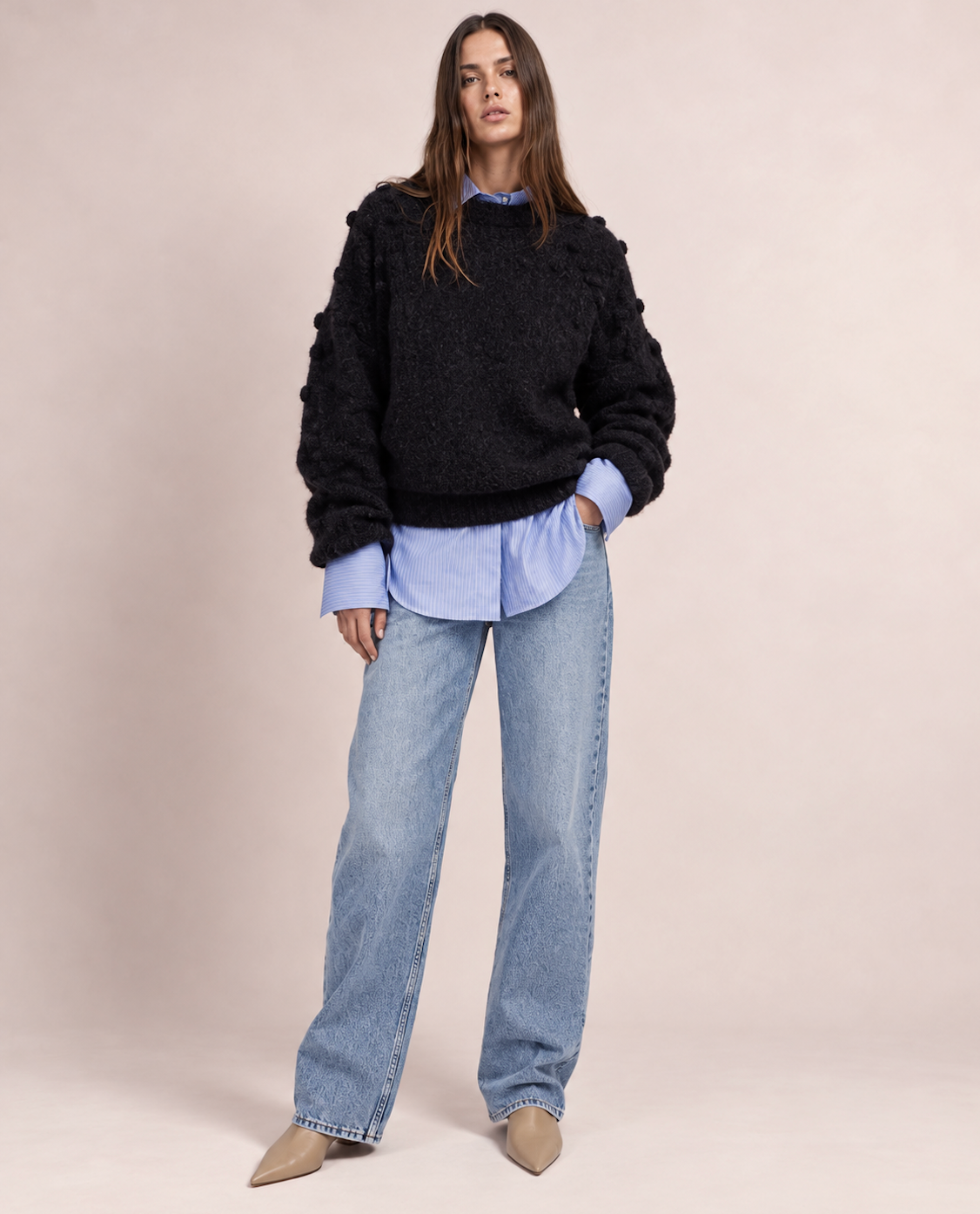 Hand Knit Alpaca Wool Sweater | Slouchy Knit Jumper
