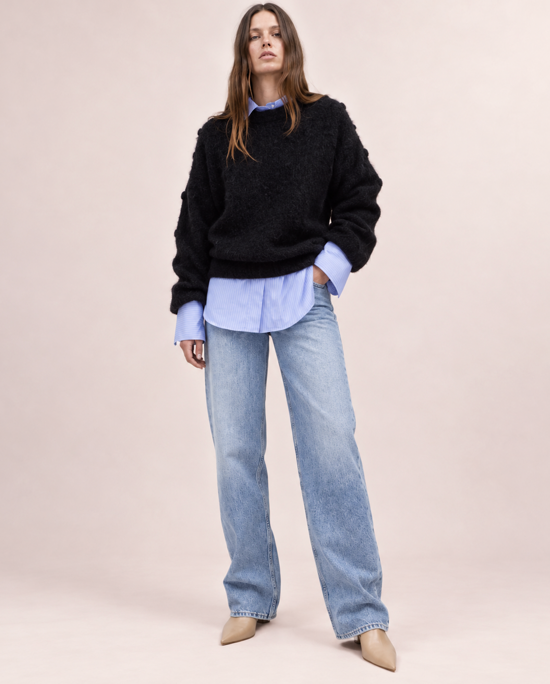 Hand Knit Alpaca Wool Sweater | Slouchy Knit Jumper
