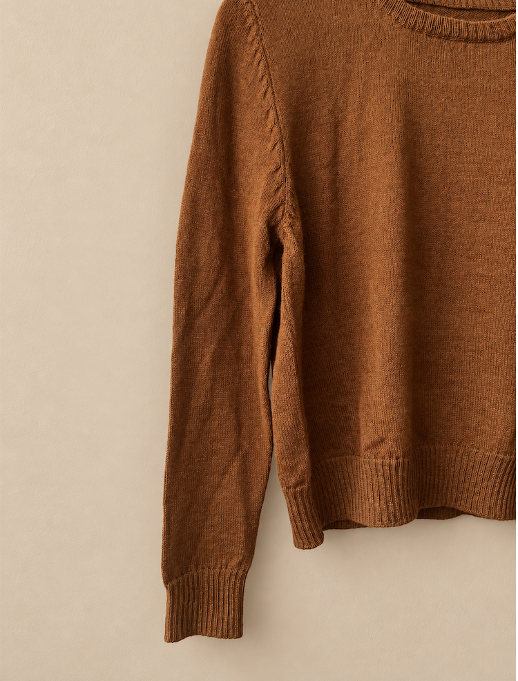 Hand Knit Cable Alpaca Cropped Sweater | Sustainable YAKU