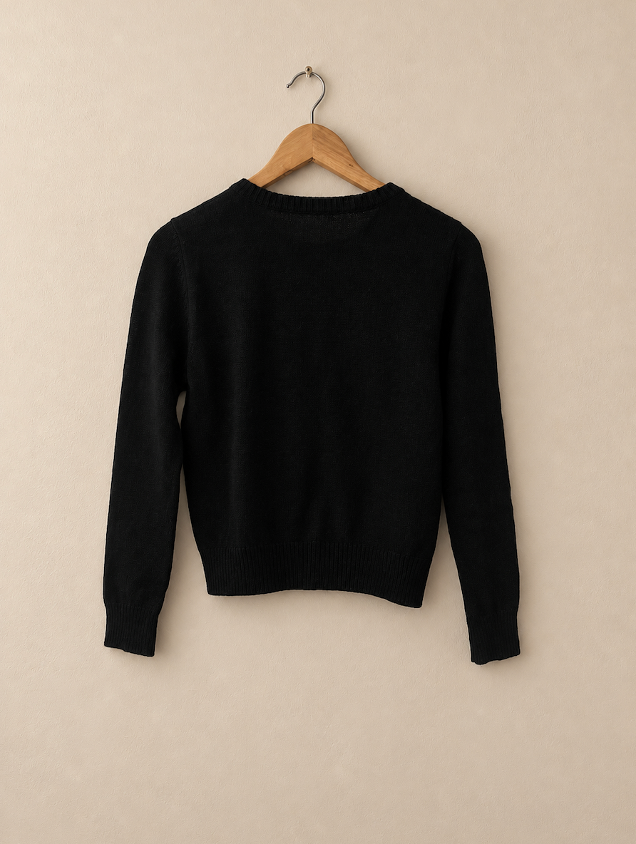 Hand Knit Cable Alpaca Cropped Sweater | Sustainable YAKU