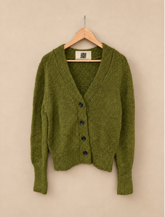 PACHA Hand Knit Suri Alpaca Cardigan | Short Sleeve Sweater Pullovers, Wrap Style