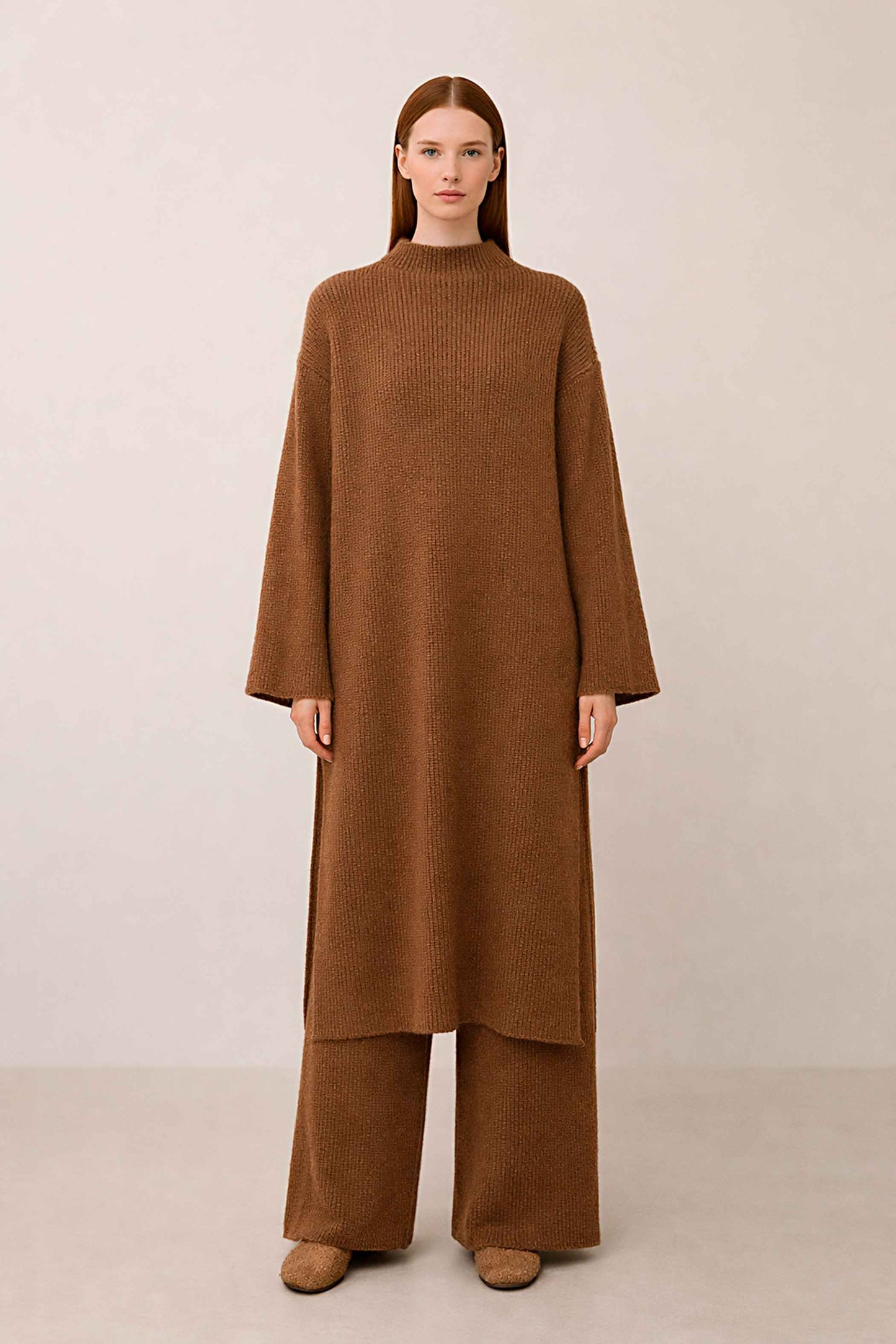 Handmade Alpaca Knit Sweater Dress: Oversized Maxi, Plus Size