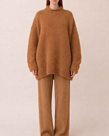 CAMEL CHUNKY ALPACA SWEATER – Sustainable Knitwear
