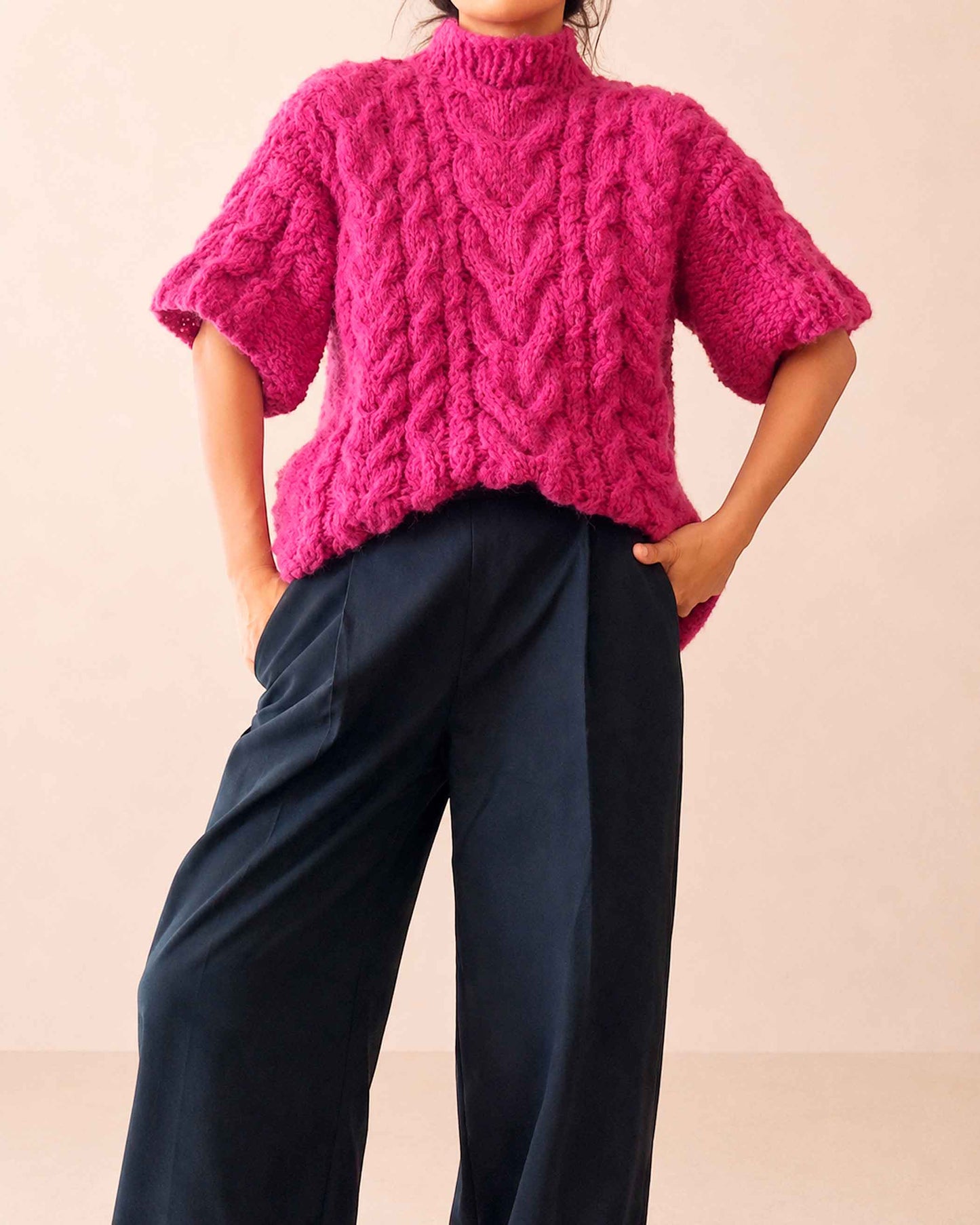 ÑAWI Hand Knit Oversized Alpaca Sweater | Chunky Turtleneck Jumper