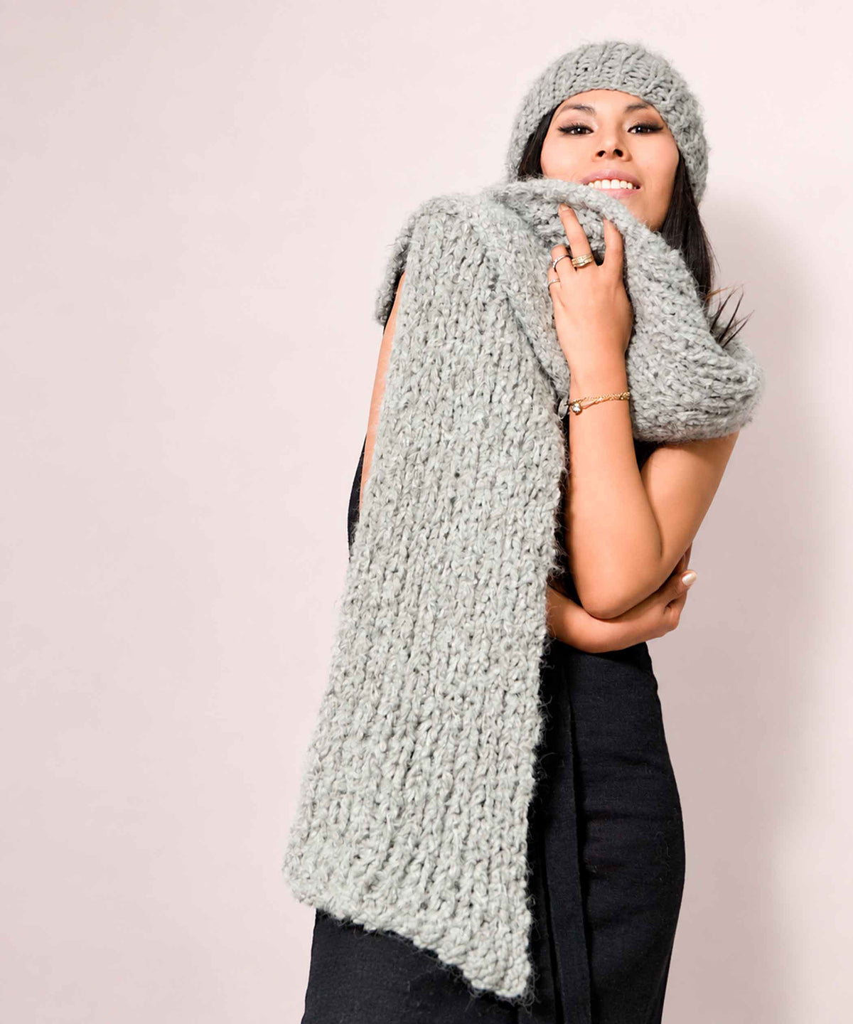 Hand Knit Alpaca Slouch Beanie | Women's Chunky Knit Hat