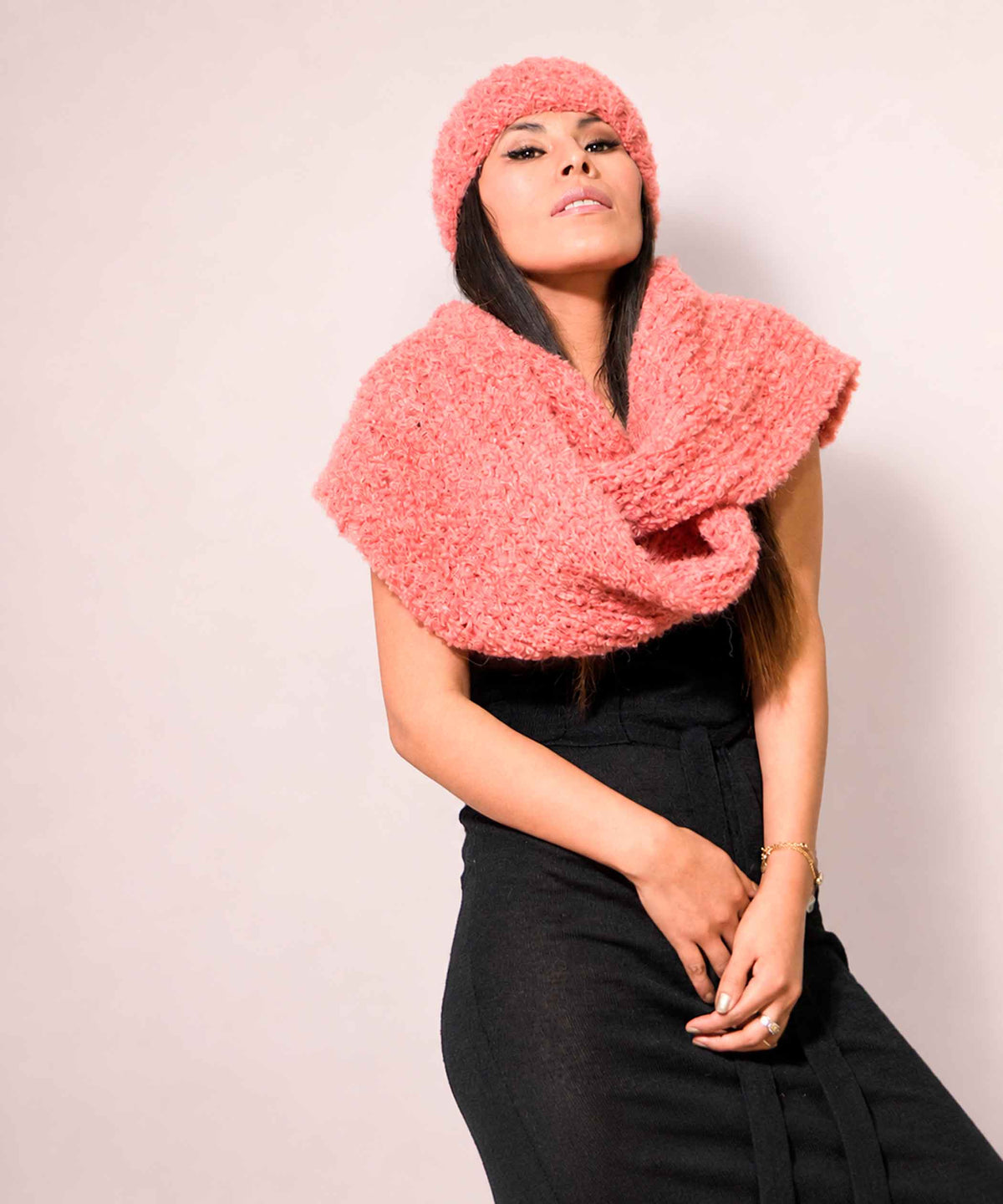 Hand Knit Alpaca Infinity Scarf | Chunky Oversized Knit