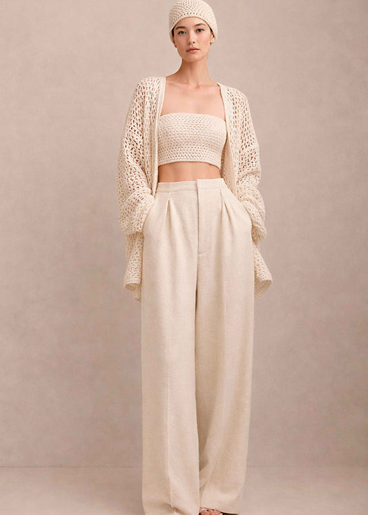 CROCHET COTTON OVERSIZE CARDIGAN