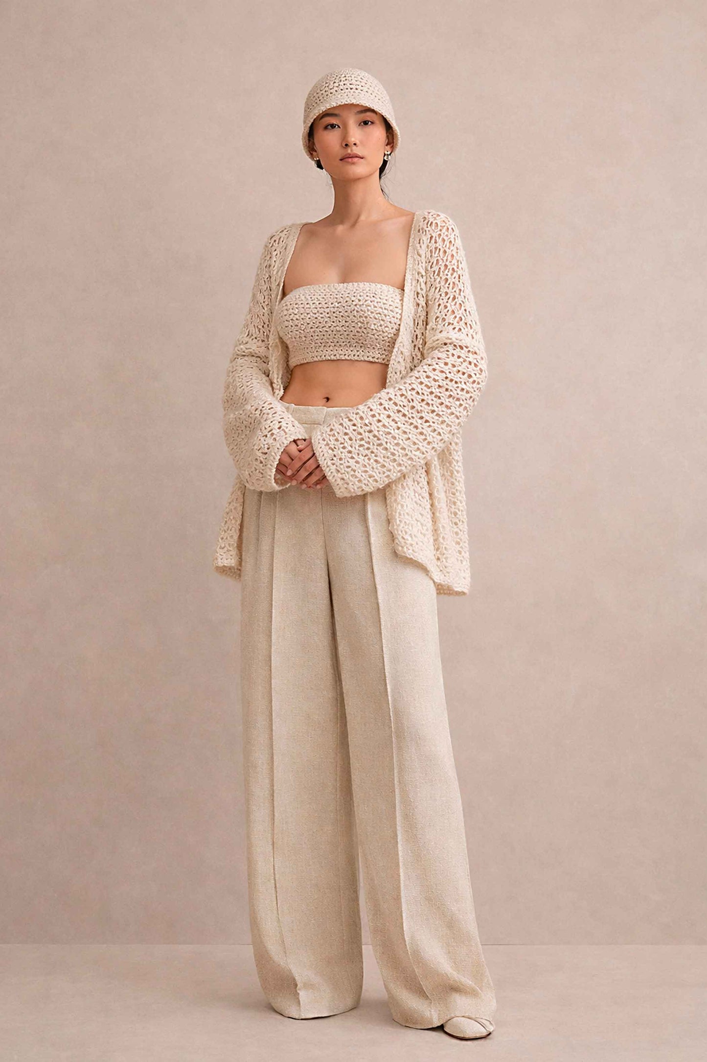 CROCHET COTTON OVERSIZE CARDIGAN