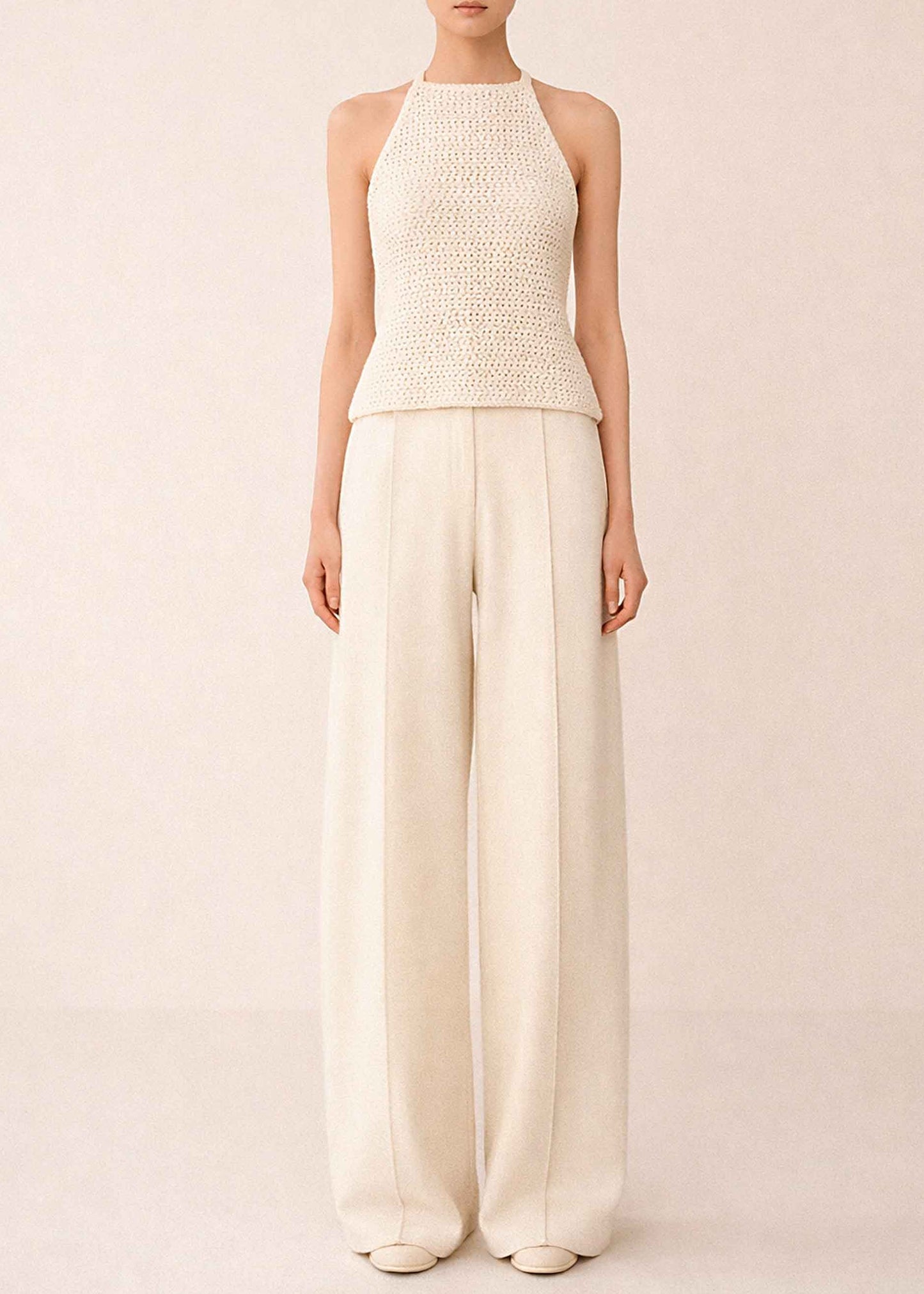 Crochet One Shoulder Organic Cotton Tank Top | Asymmetric Designer Top