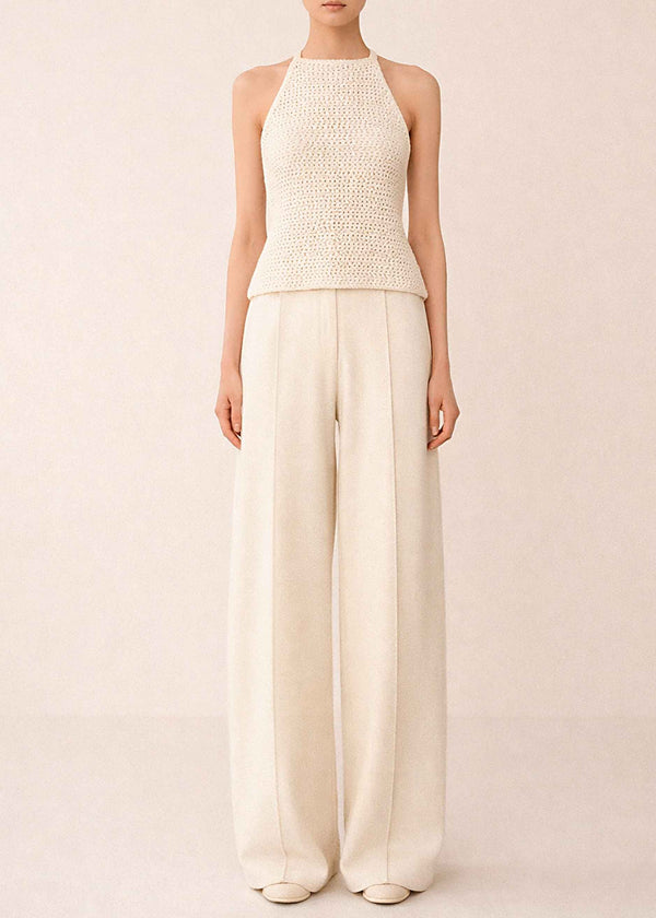 Crochet One Shoulder Organic Cotton Tank Top | Asymmetric Designer Top