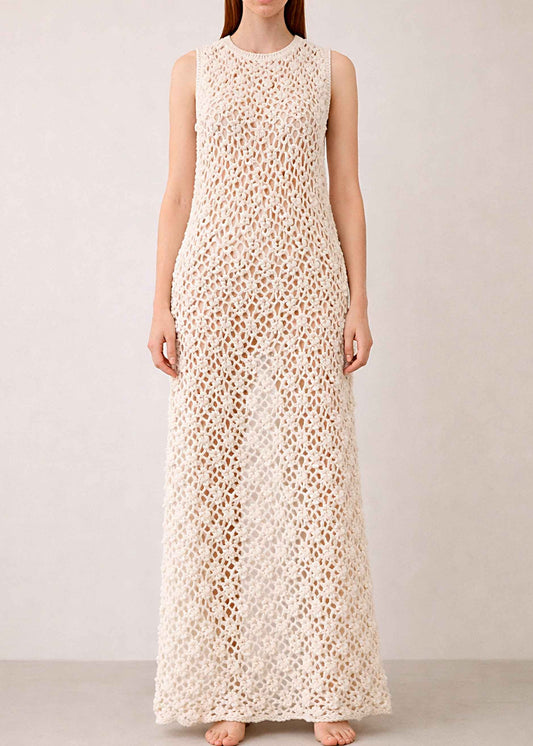 Floral Crochet Cotton Dress | Handmade Sustainable Top