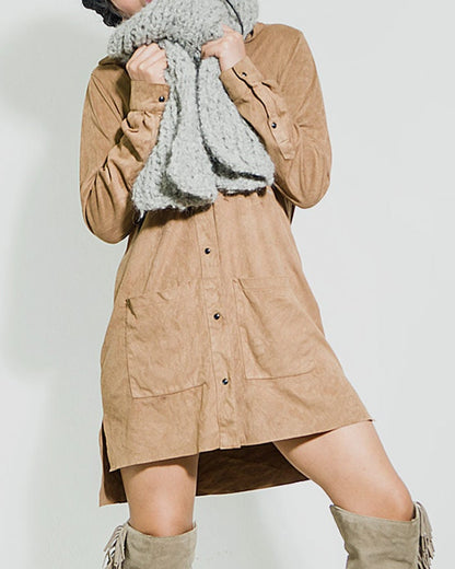 Hand Knit Alpaca Scarf: Gray Unisex Winter Scarf