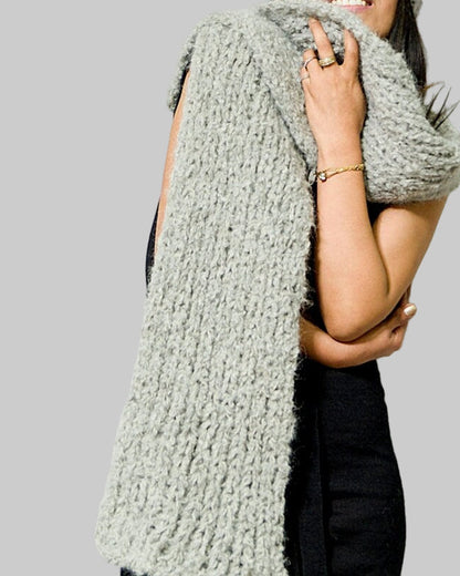 Hand Knit Alpaca Infinity Scarf | Chunky Oversized Style