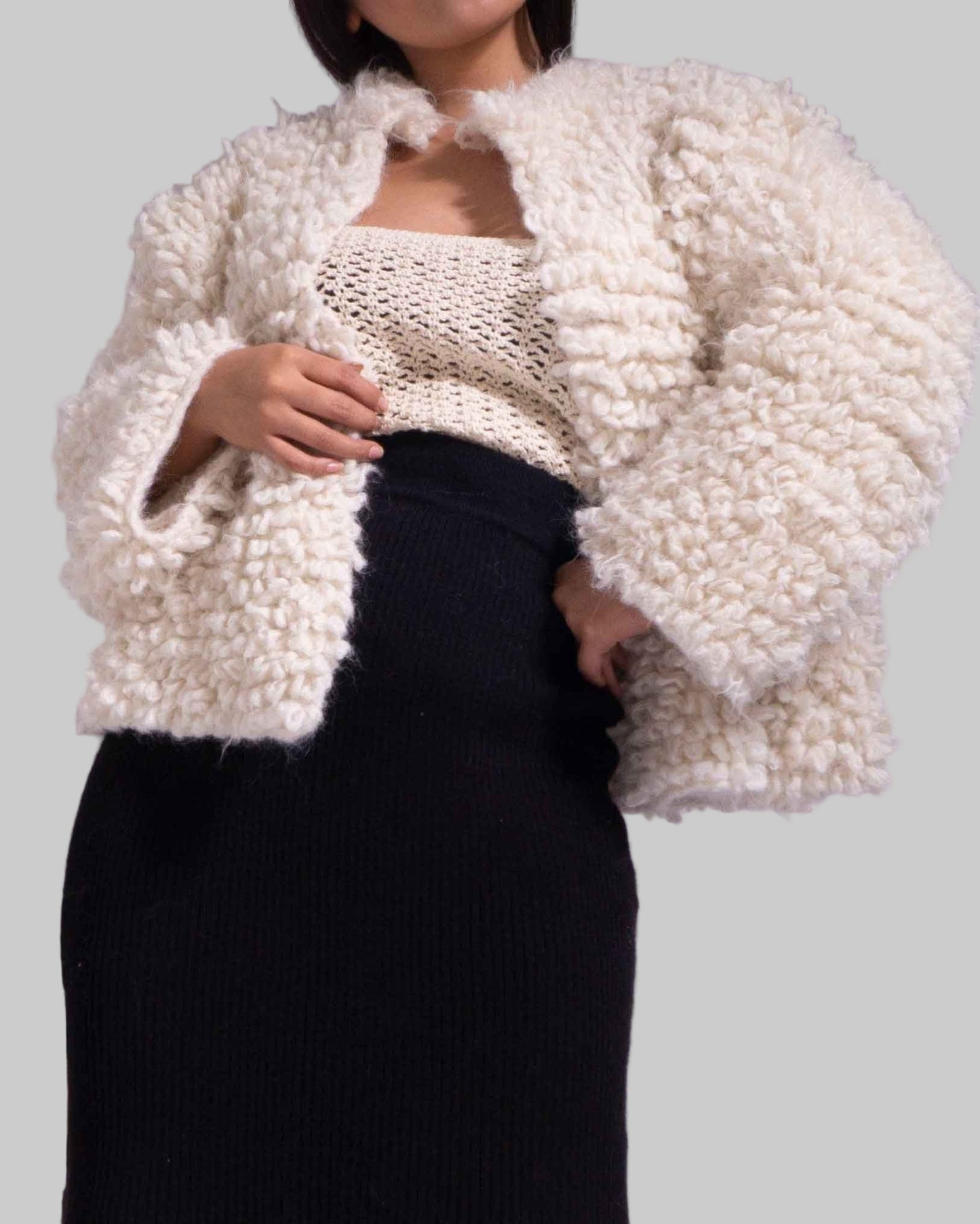 Knit Alpaca Wool Coat | Long Cardigan, Warm Winter Outerwear