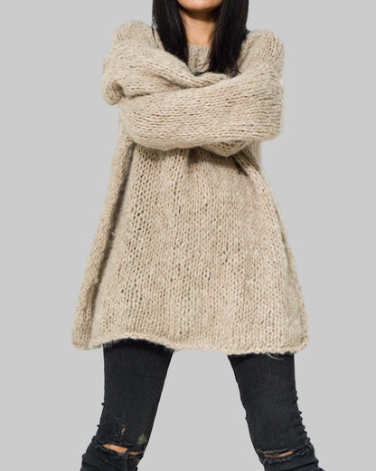 Handmade Alpaca Knit Sweater | Oversized Slouchy Pullover