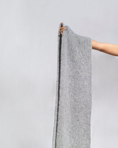 Hand Knit Oversized Alpaca Scarf Shawl | Chunky Wool Scarf