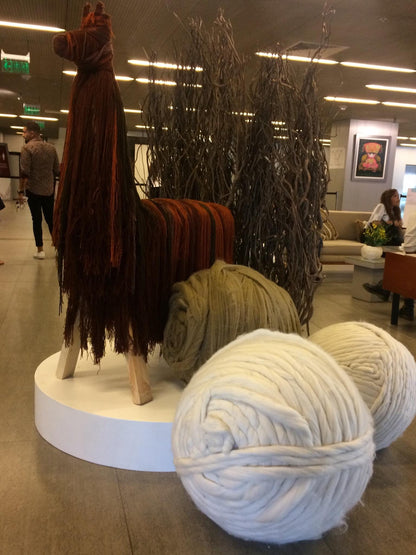 Chunky Alpaca Knit Scarf | Oversized Black Slouchy Scarf