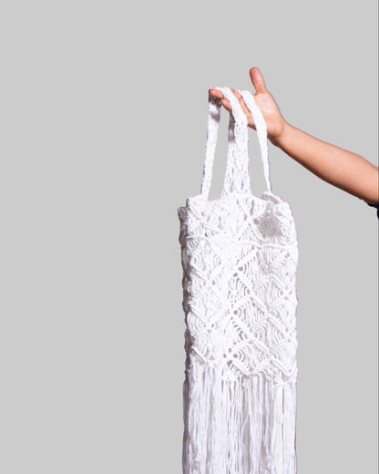 Handmade Macrame Cotton Tote Bag | Peruvian Organic Cotton