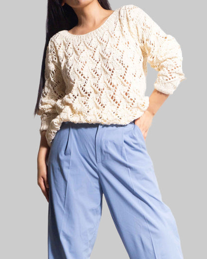 Handmade Alpaca Knit Sweater | Crop Pullover, Ethical Peruvian Wool