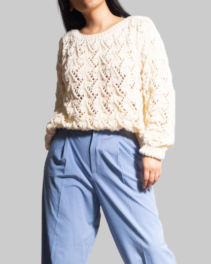 Handmade Alpaca Knit Sweater | Crop Pullover, Ethical Peruvian Wool
