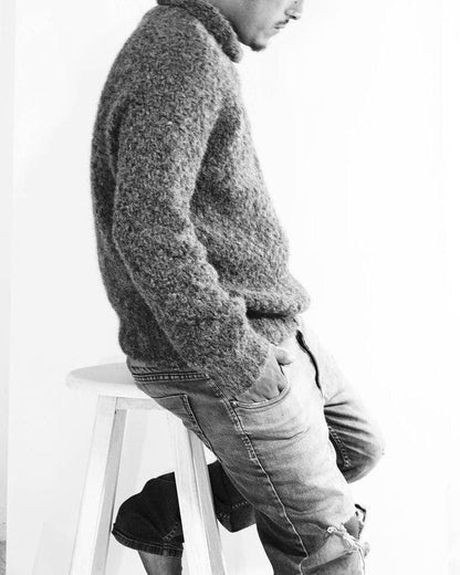 Handmade Chunky Knit Alpaca Wool Slouchy Sweater