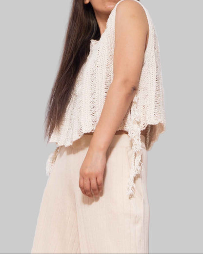 Crochet Boho Tank Top | Handmade Eco Cotton Top