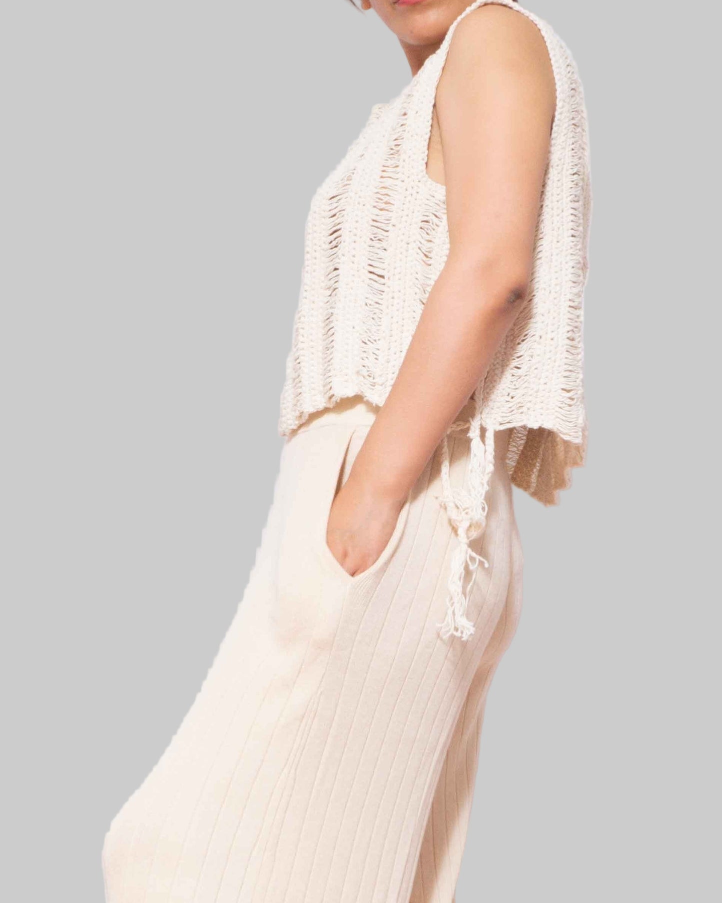 Crochet Boho Tank Top | Handmade Eco Cotton Top