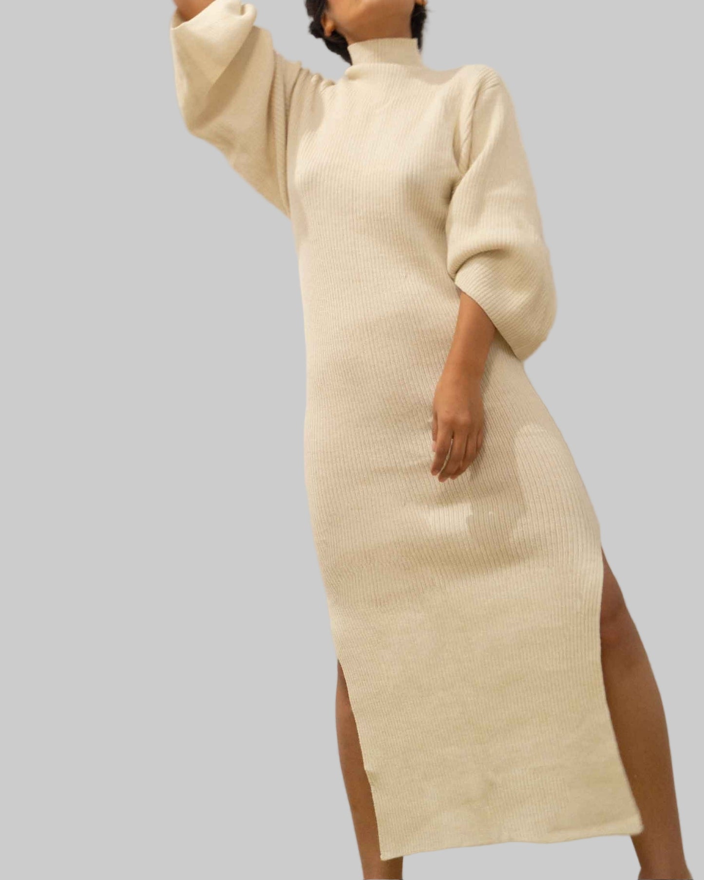 Handmade Alpaca Knit Sweater Dress, Plus Size Oversized Dress