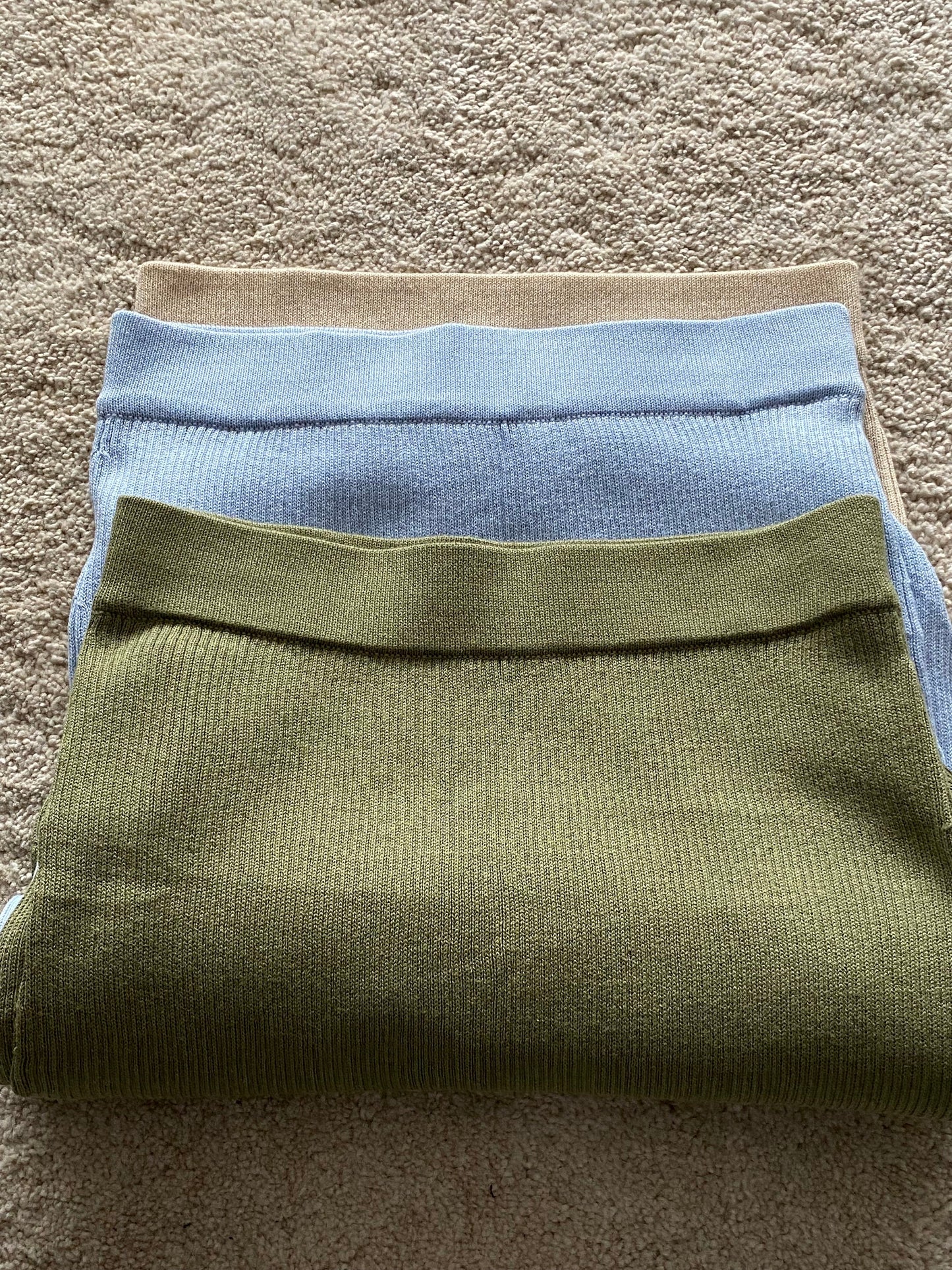 Organic Cotton Knit Pencil Skirt | Handmade Midi Skirt