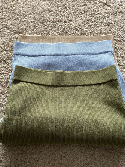 Organic Cotton Knit Pencil Skirt | Handmade Midi Skirt