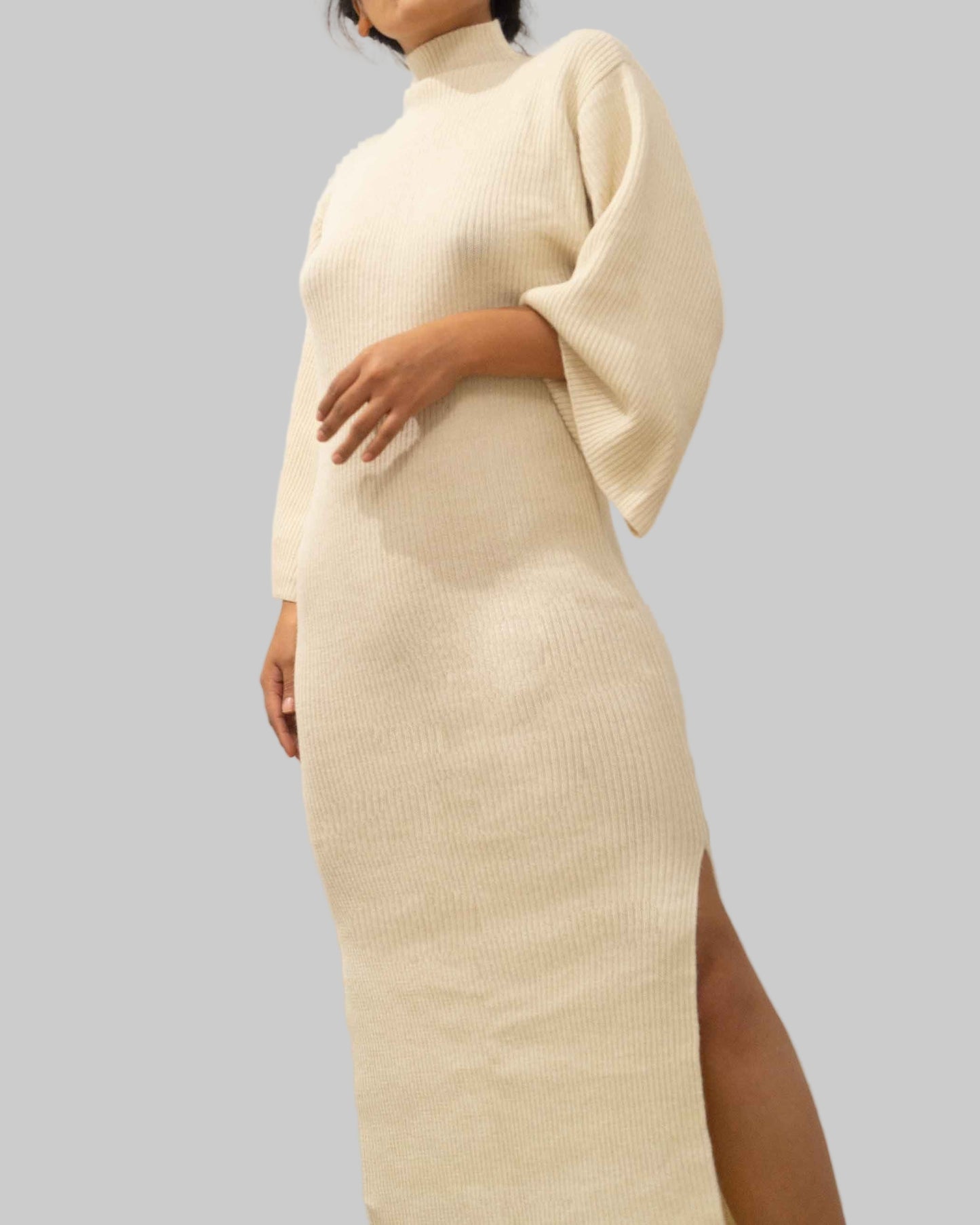 Handmade Alpaca Knit Sweater Dress, Plus Size Oversized Dress