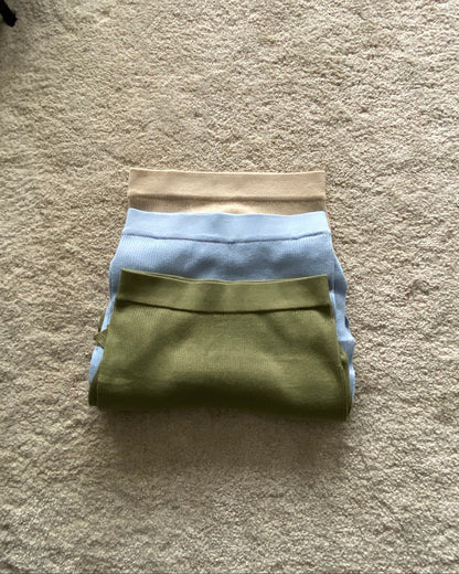 Organic Cotton Pencil Skirt | Handmade Knit Midi Skirt