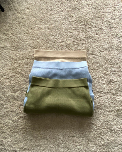 Organic Cotton Knit Pencil Skirt | Handmade Midi Skirt