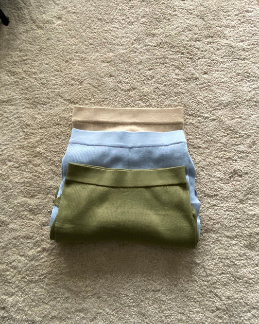 Organic Cotton Knit Pencil Skirt | Handmade Midi Skirt