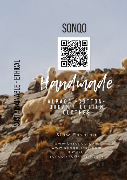 Handmade Alpaca Knit Sweater | Ivory Cropped Pullover