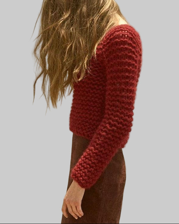 Hand Knit Alpaca Cardigan Sweater | Sustainable Short Wrap
