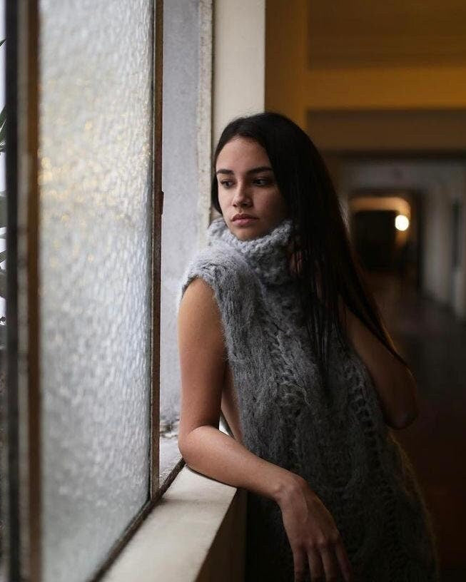 Handmade Alpaca Cable Knit Sweater Vest | Slouchy Winter Vest