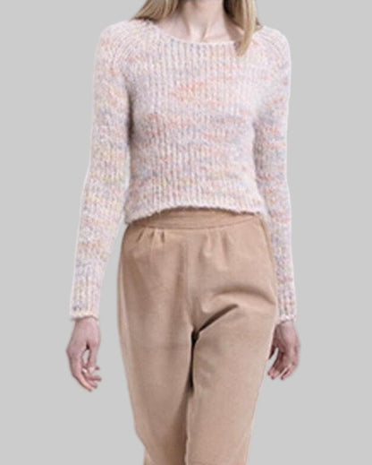 Handmade Knit Alpaca Crop Top | Slouchy Women's Sweater