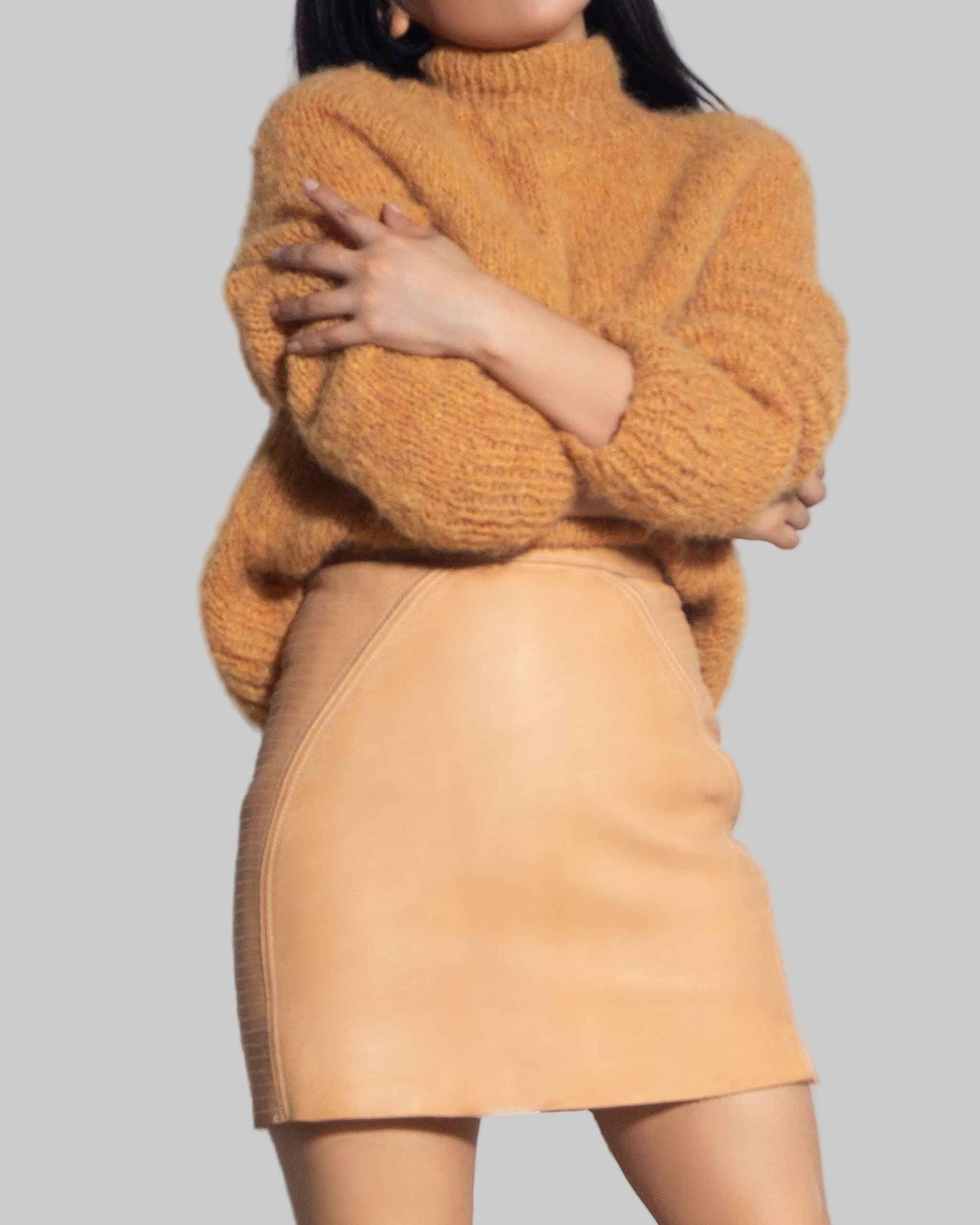 Handmade Alpaca Turtleneck Sweater | Slouchy Knit Top