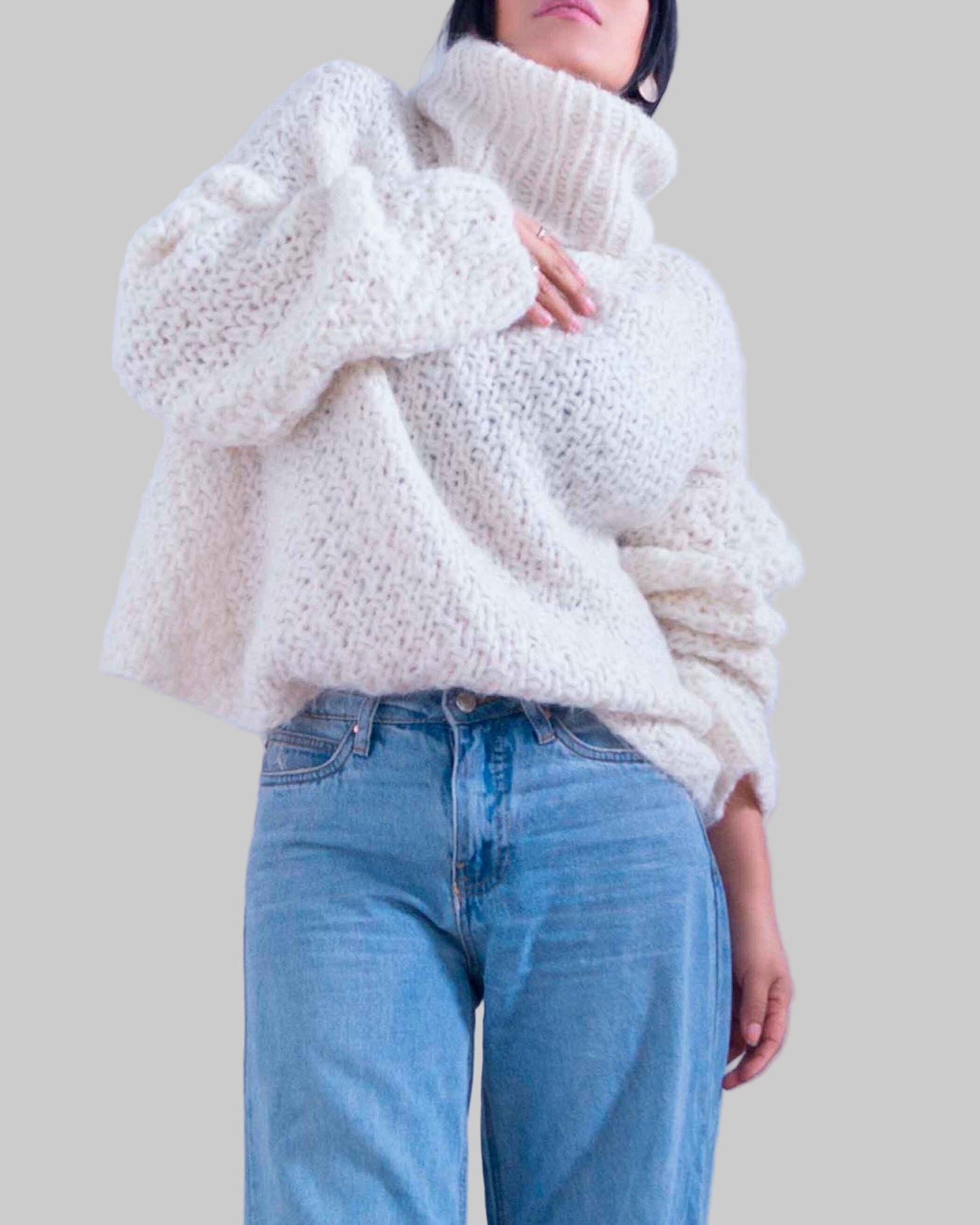 Handmade Alpaca Knit Sweater | Women's Wool Pullover, Sustainable Style