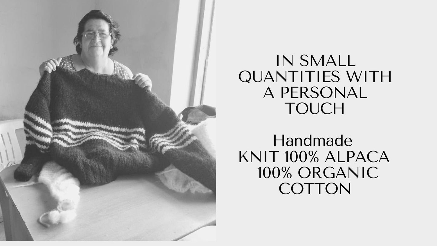 Hand Knit Alpaca Crop Cardigan Sweater | Women's Wrap