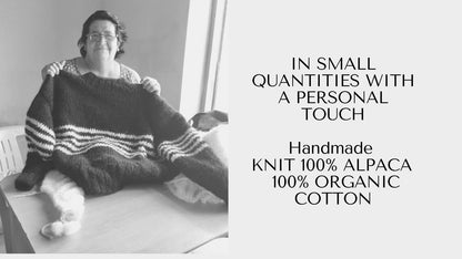 Hand Knit Alpaca Crop Cardigan Sweater | Women's Wrap