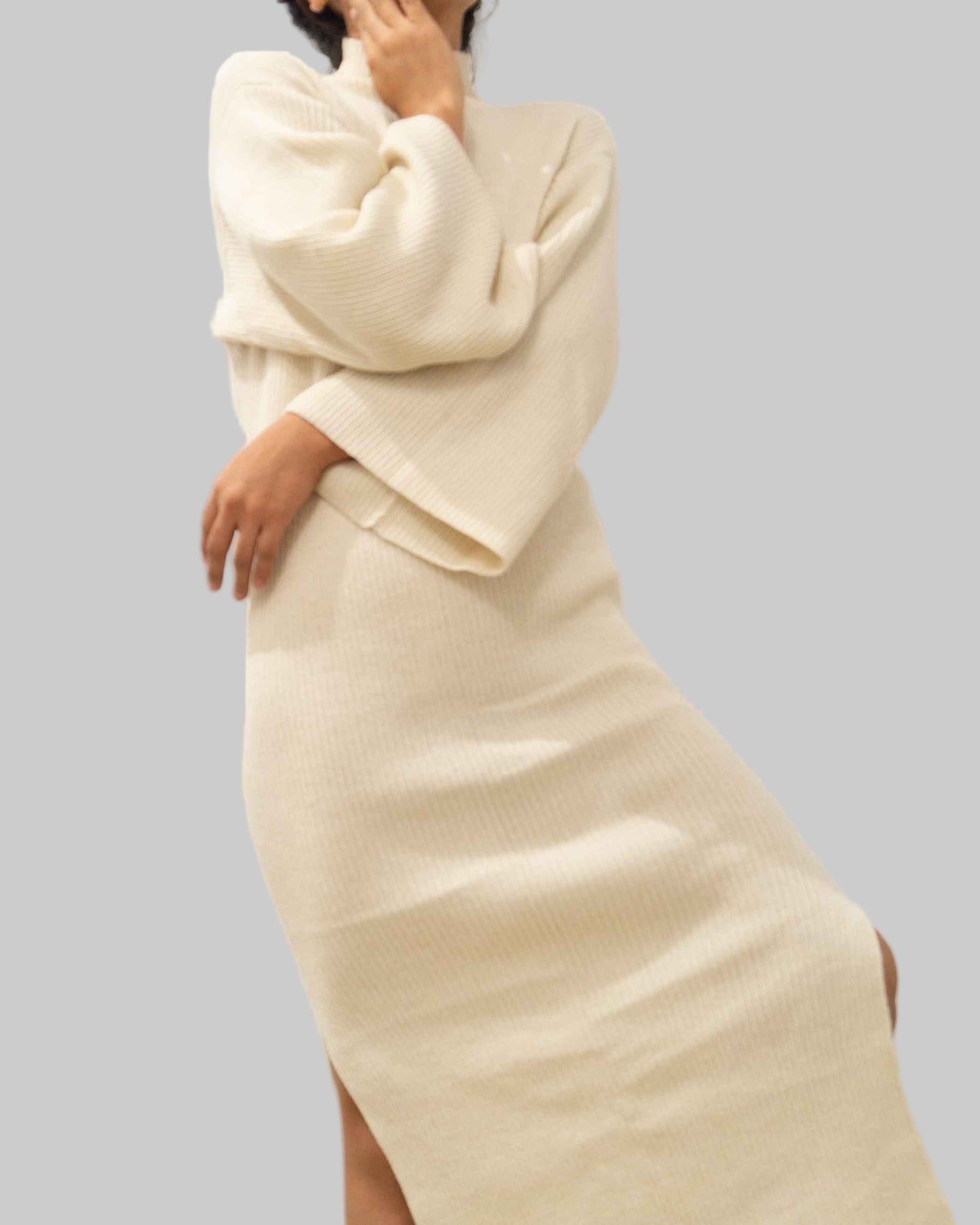 Handmade Alpaca Knit Sweater Dress: Oversized Midi, Plus Size