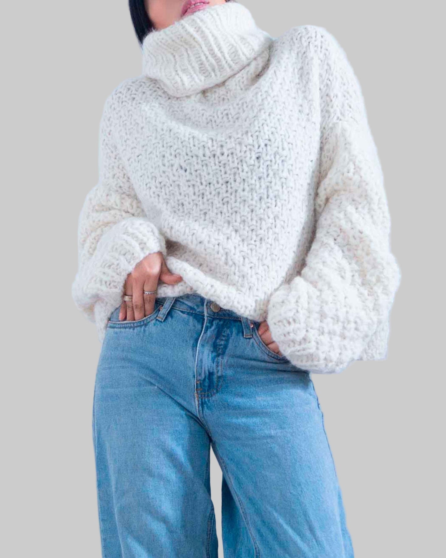 Handmade Alpaca Knit Sweater | Women's Wool Pullover, Sustainable Style