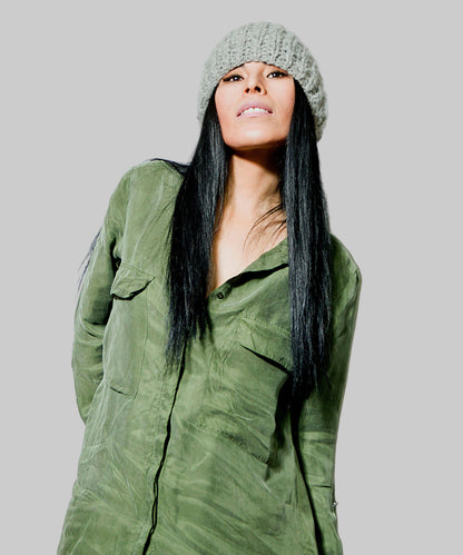 Hand Knit Alpaca Slouchy Beanie | Women's Chunky Wool Hat