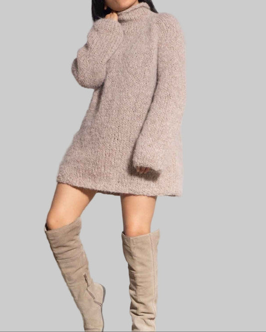 Chunky Knit Alpaca Sweater Dress | Oversized Winter Knitwear